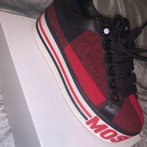 Moschino Plaid Sneakers